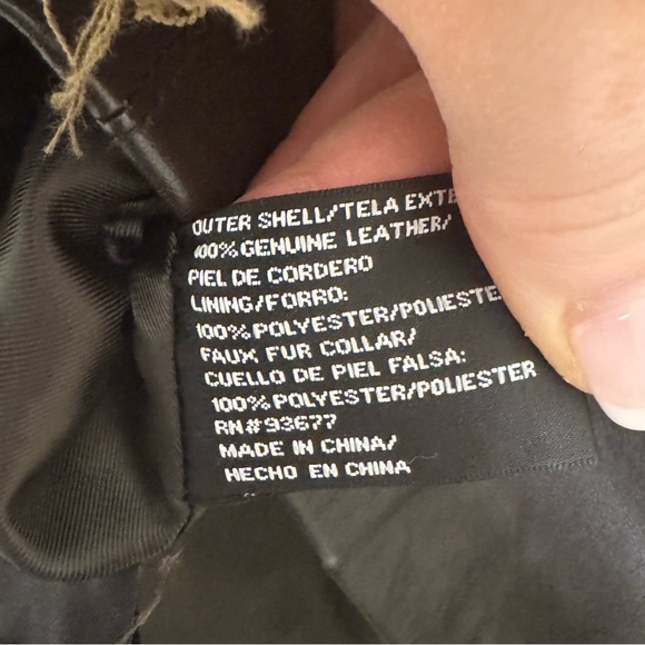 a.n.a Black Genuine Lambskin Bomber Jacket Size Small Classic Leather Casual - Picture 7 of 10